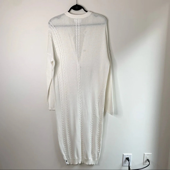 Free People One Teaspoon Sorrento Knit Long Cardigan Sweater Duster Maxi Cream - Picture 13 of 16